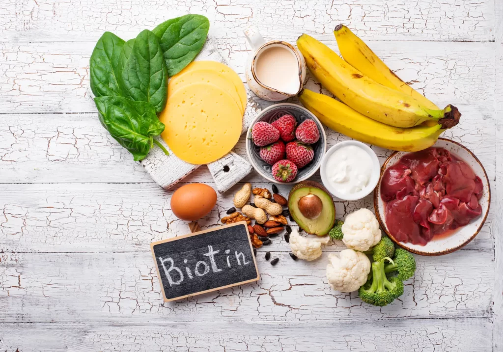 biotina variedad de alimentos con biotina