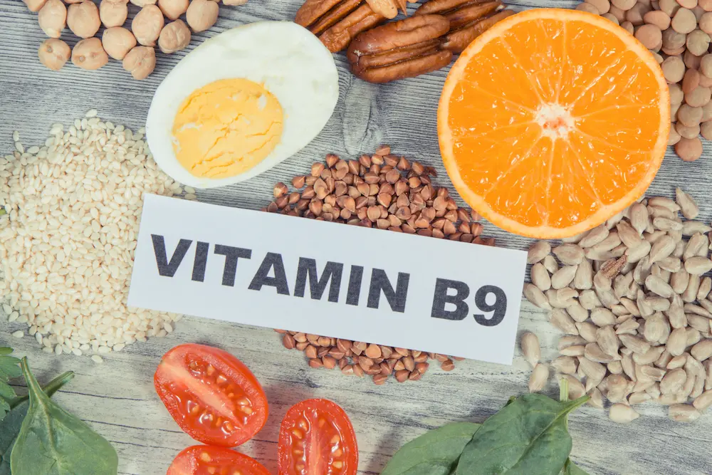 vitamina b9 varios alimentos y granos